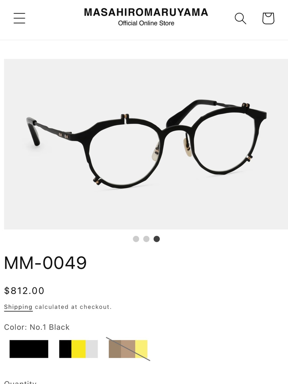 MASAHIROMARUYAMA MM-0049 Broken Round Eyeglasses No.1 Black 47□23 140 Japan - Picture 5 of 11